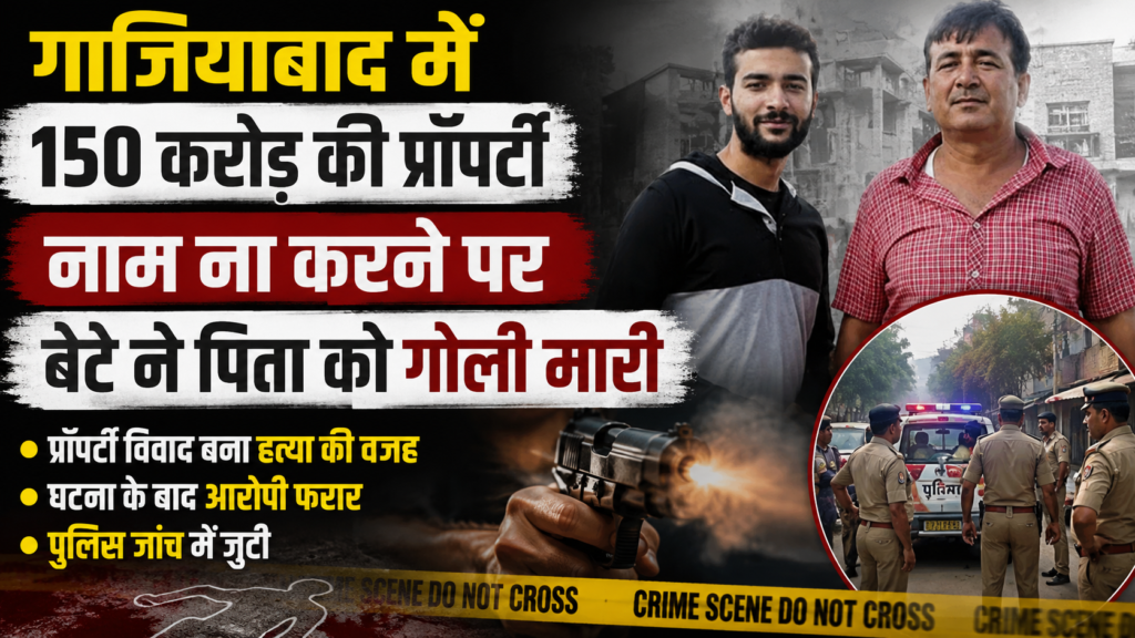 ₹150 करोड़ की संपत्ति बनी मौत की वजह! गाजियाबाद में बेटे ने पिता पर बरसाईं 7 गोलियां, परिवार के सामने हुआ खौफनाक कत्ल