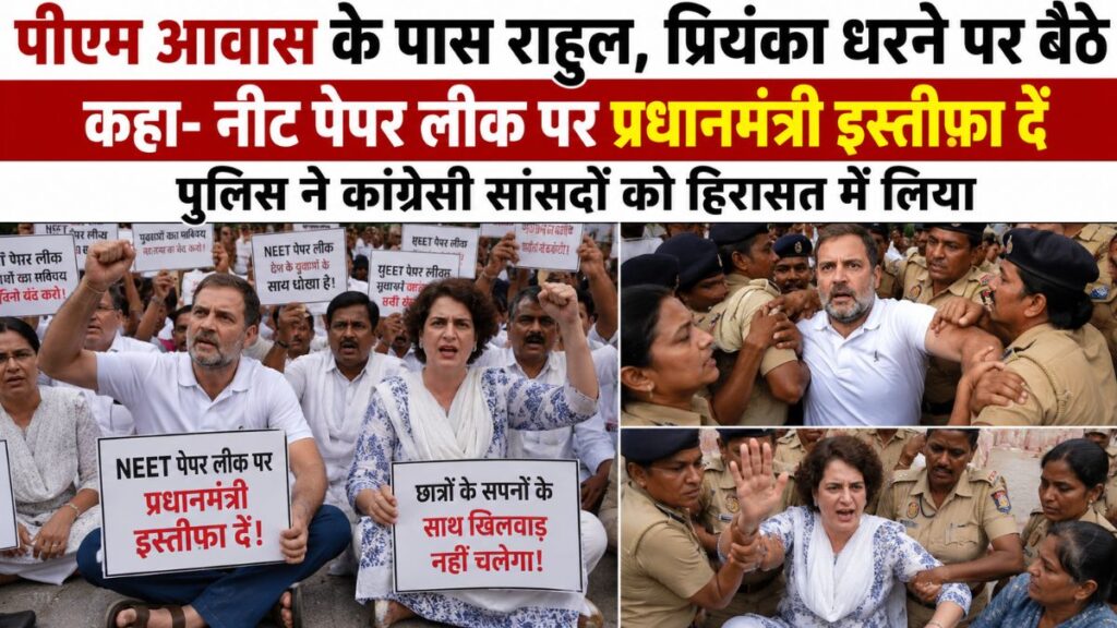 PM आवास तक पहुंच गए राहुल-प्रियंका! इस्तीफे की मांग पर धरना, कई कांग्रेसी सांसद हिरासत में; दिल्ली में बढ़ा सियासी घमासान
