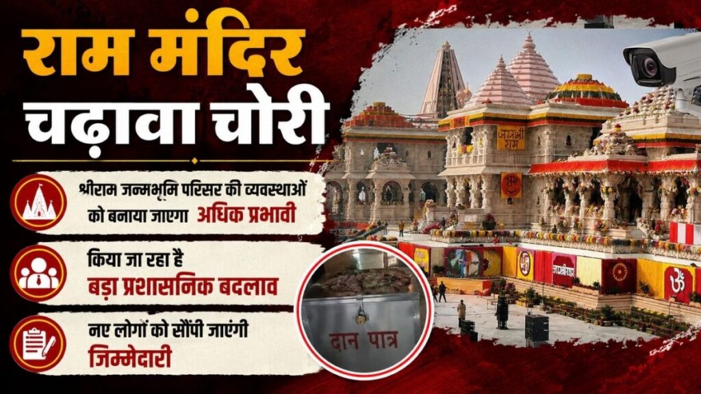 राम मंदिर चंदा चोरी के बाद बड़ा एक्शन! बदलेंगी पूरी व्यवस्थाएं, नई टीमों को मिलेगी जिम्मेदारी; 15 अगस्त तक पूरा होगा बड़ा प्लान