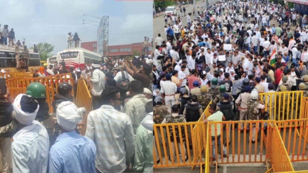 भोपाल में बेकाबू हुआ किसान आंदोलन! 3 बैरिकेडिंग तोड़ CM हाउस की ओर बढ़े किसान, पुलिस हाई अलर्ट पर